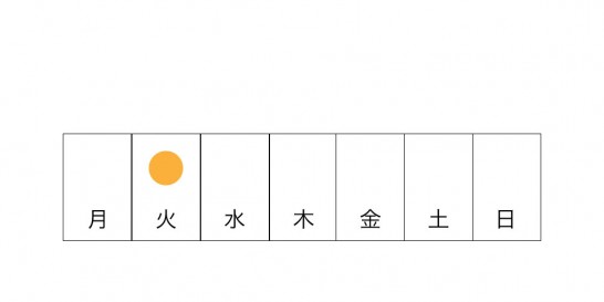 火曜にはこの状態