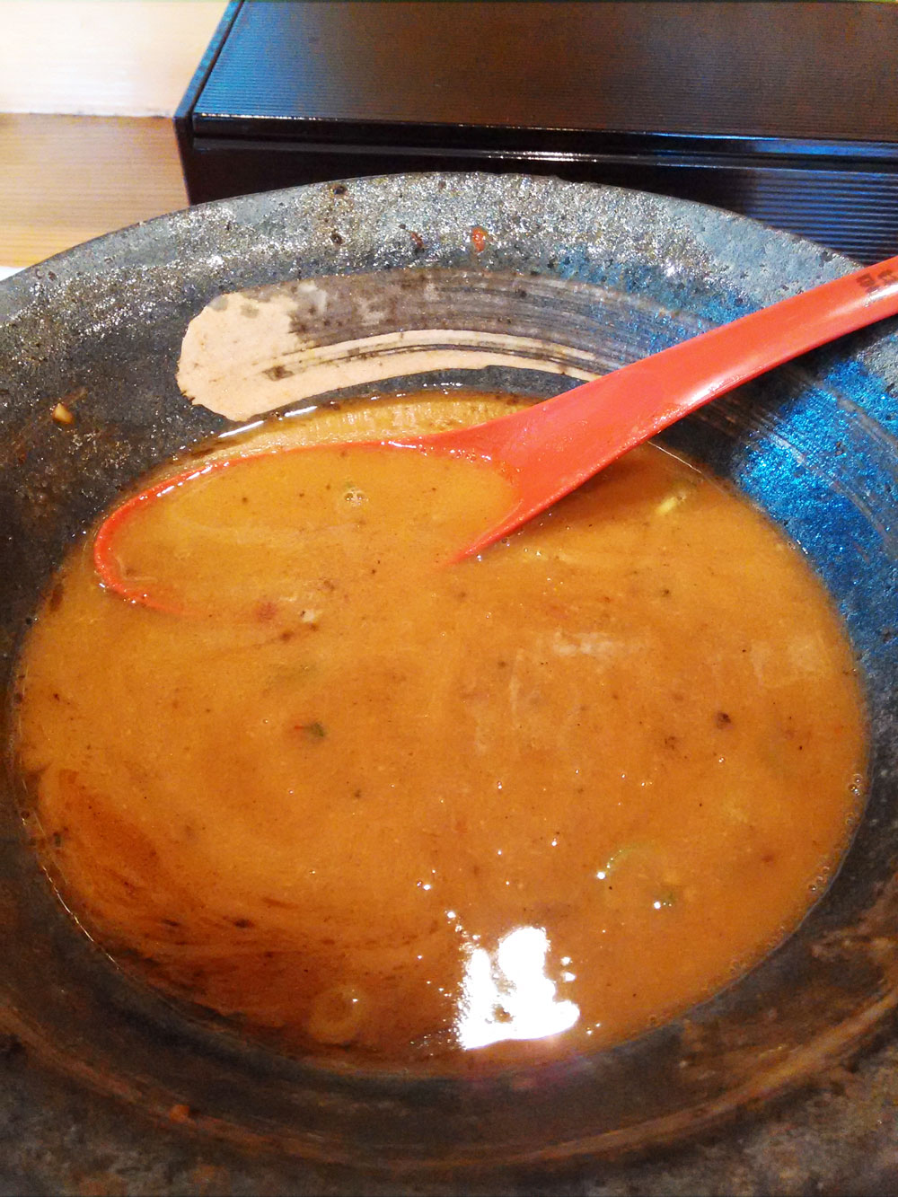 こってりこがしにんにく麺のスープ