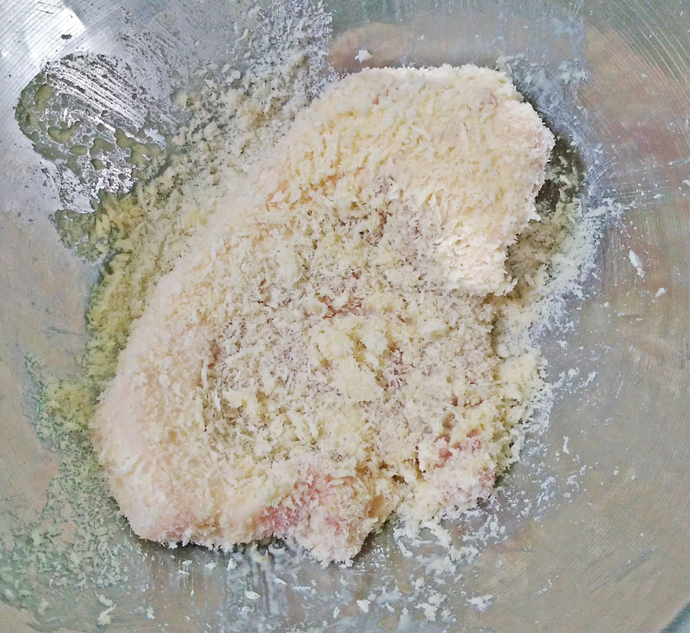 パン粉をつけた豚ロース
