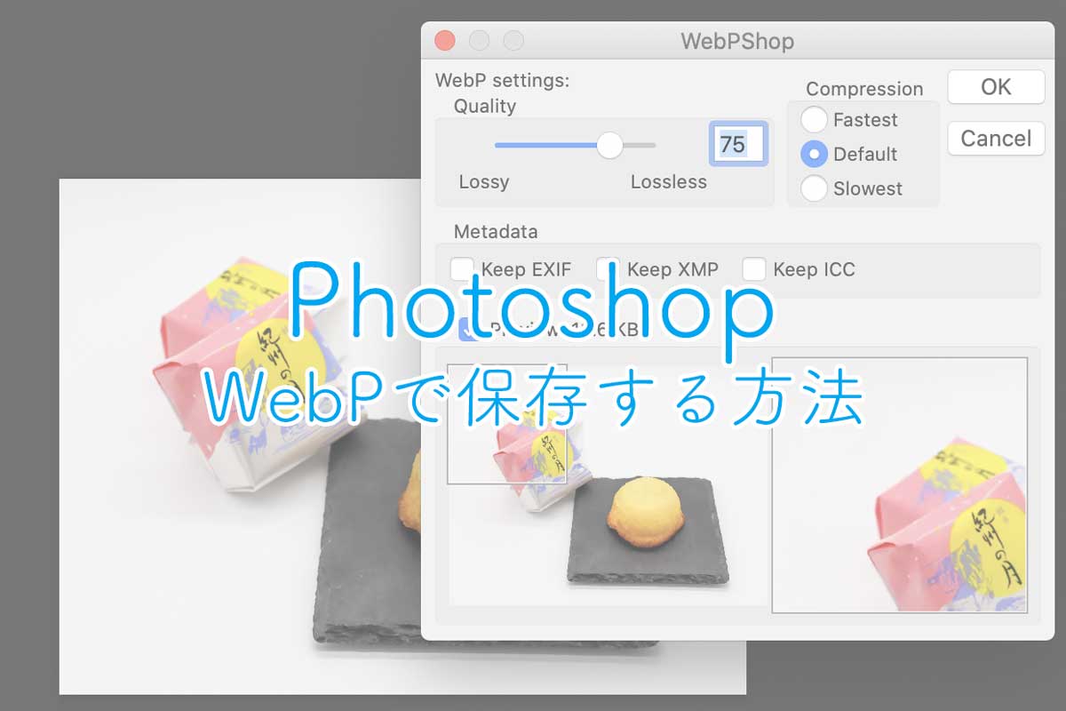 PhotoshopでWebP形式の画像を保存する方法